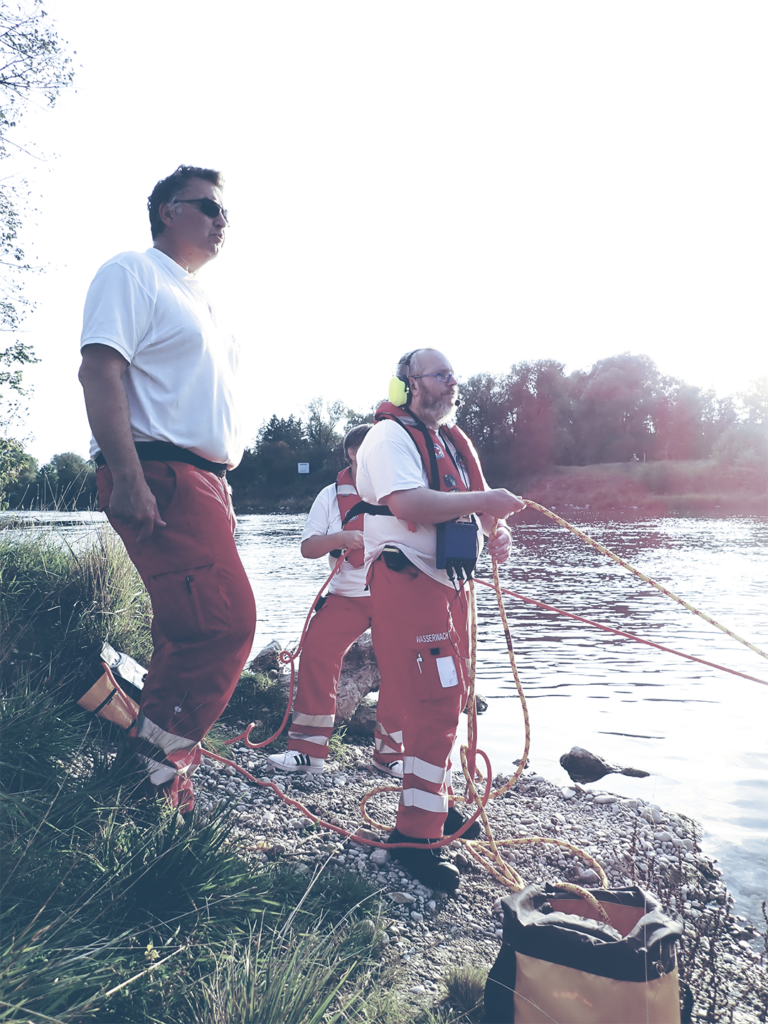 Scubacom Team mit Kommunikationsleine